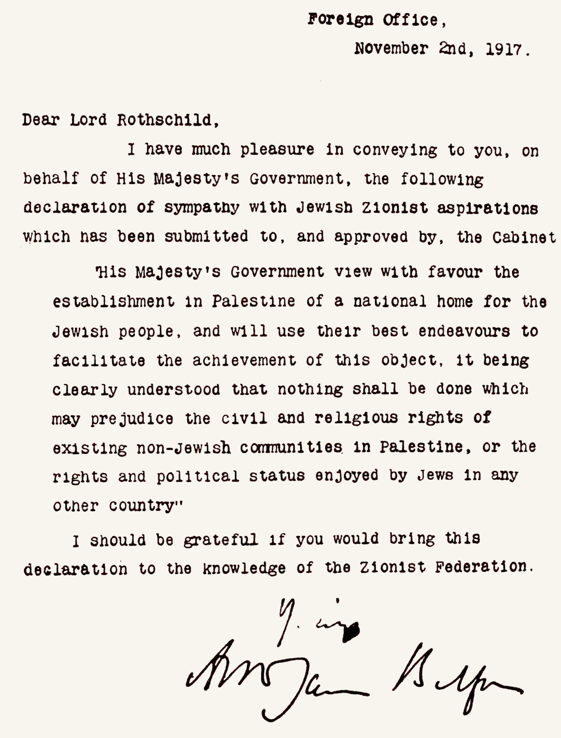 Balfour declaration